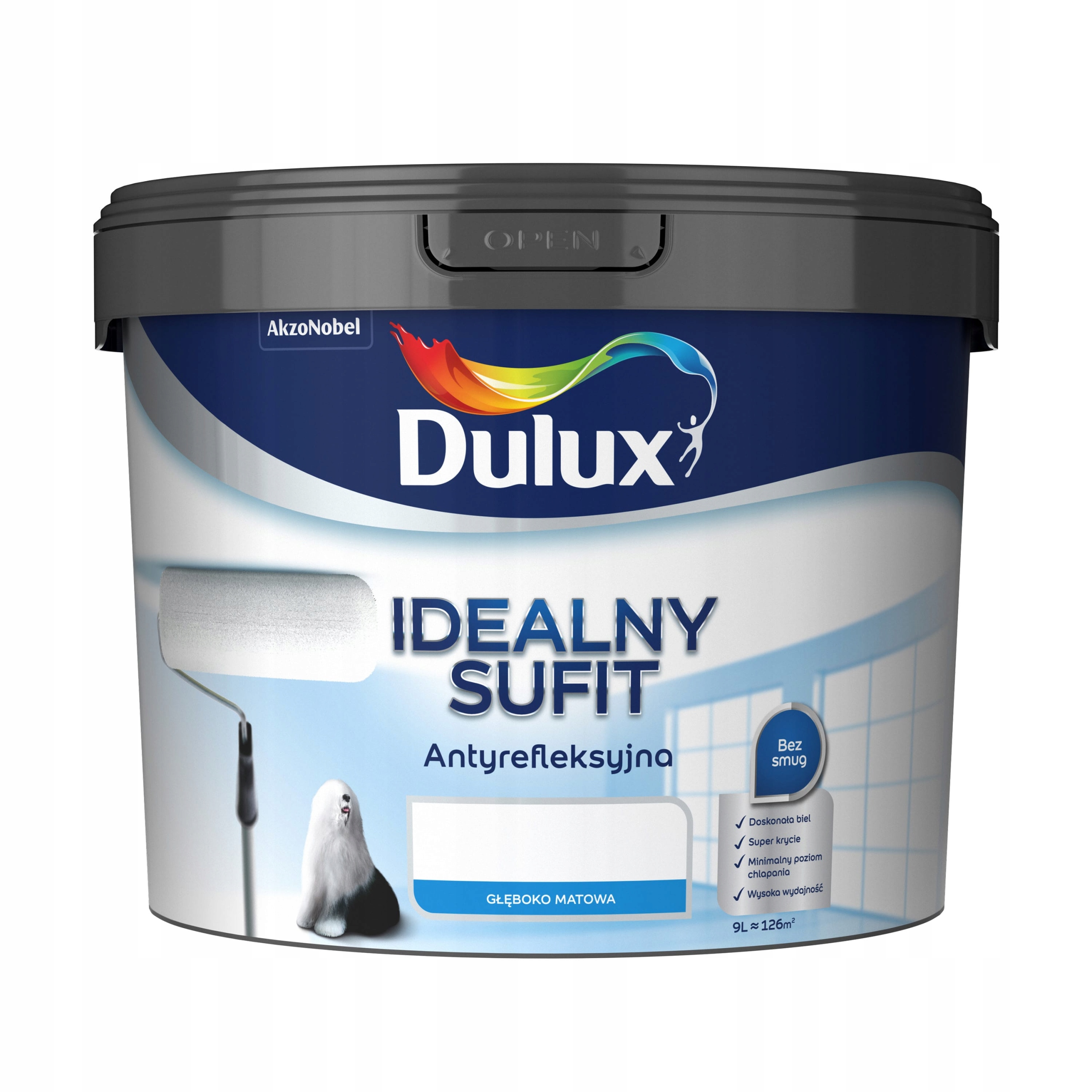 Farba Dulux Idealny Sufit 9l Biała
