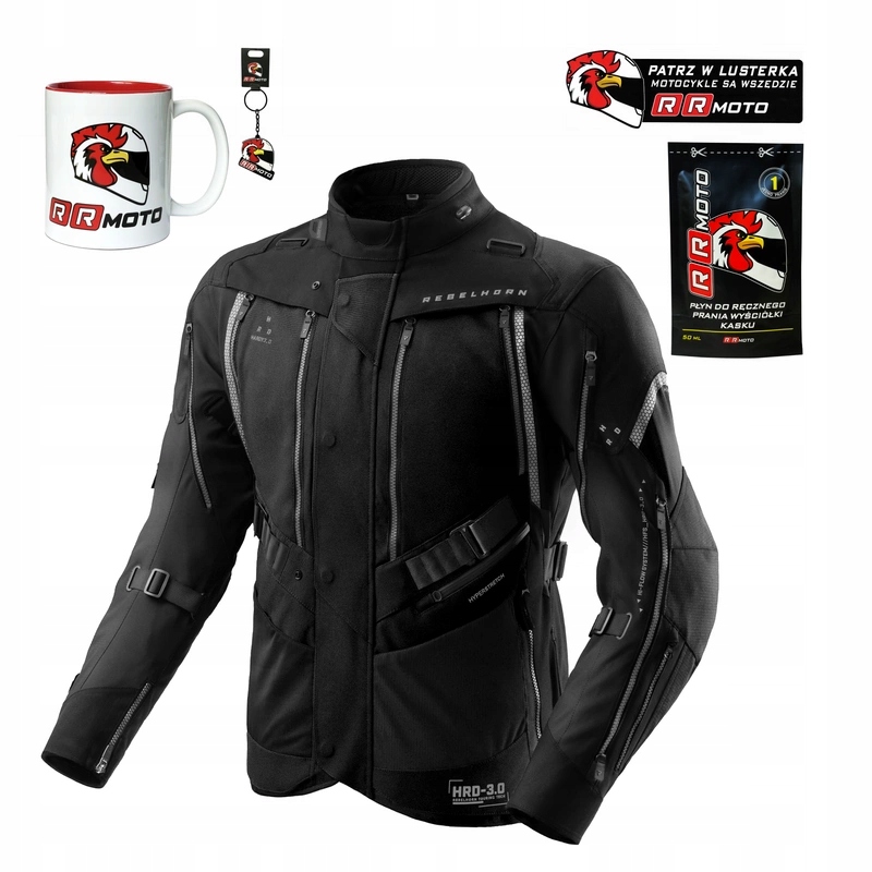 Pánska motocyklová bunda Rebelhorn Hardy 3.0 Black Darčeky