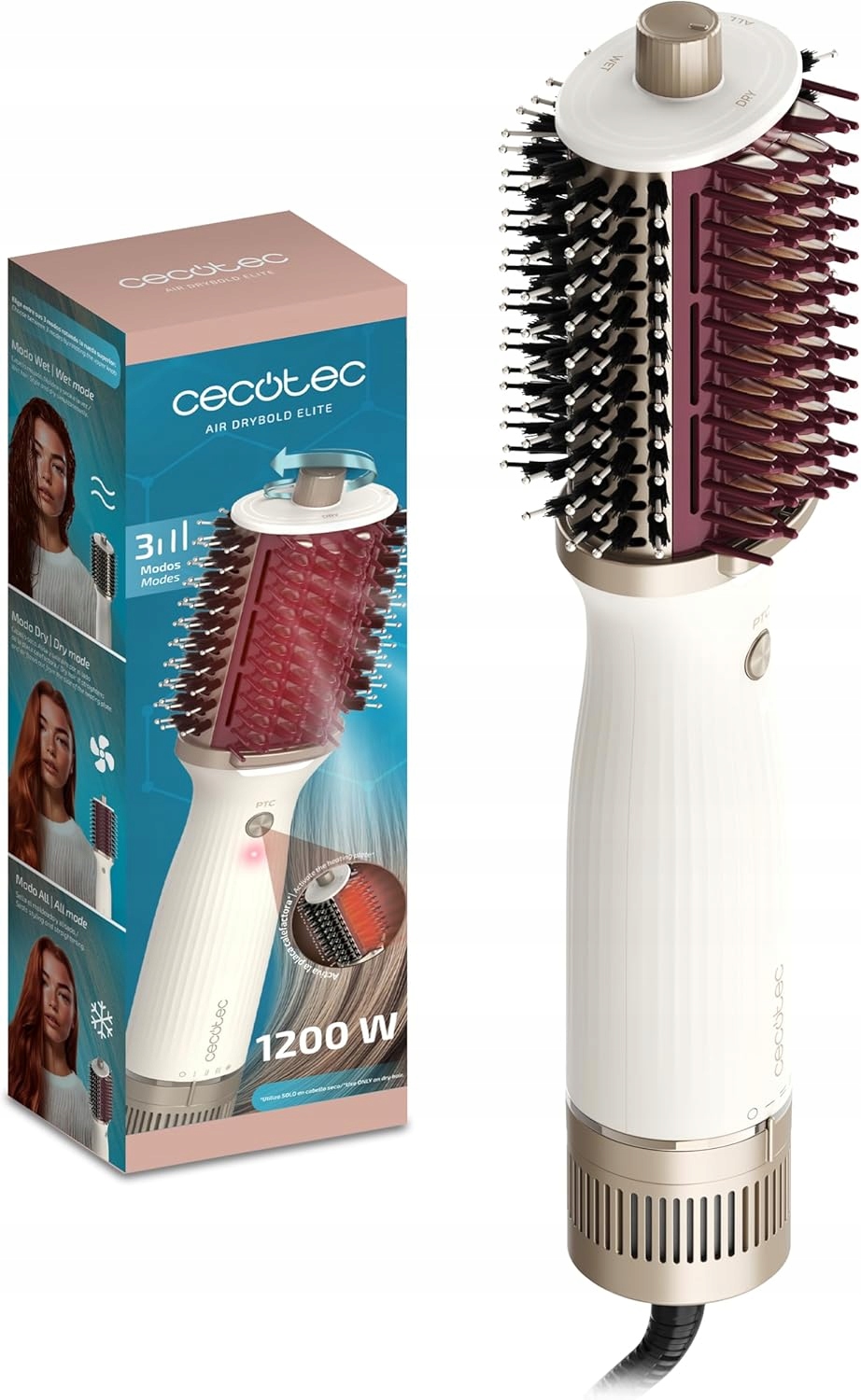 Fén Kartáčová Kulma Cecotec Air DryBold Elite 1200W, 3 režimy