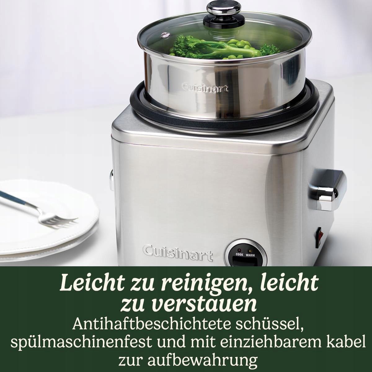 CUISINART Wielofunkcyjny Garnek Do Ryżu I Zbóż Z Funkcją Gotowania Na Parze — miniatura 5
