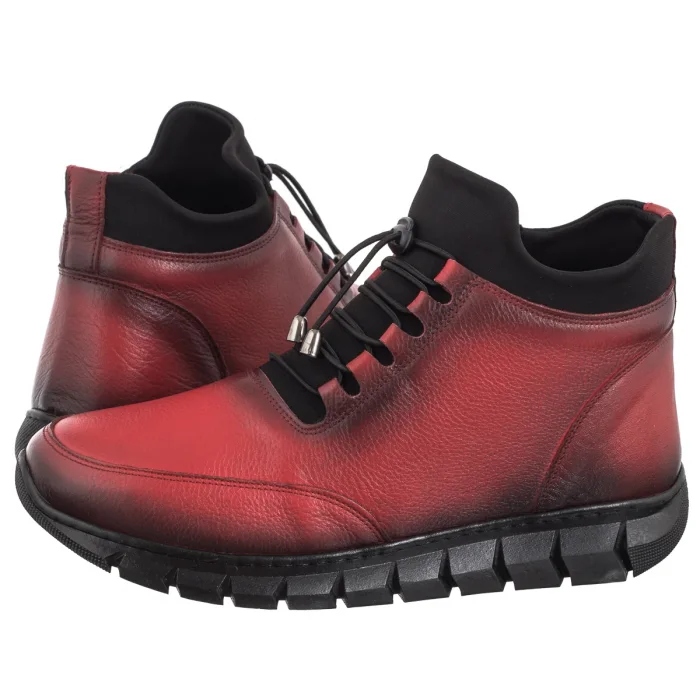 Boty Kotníkové Boty Dámské boty Artiker Červené 55C0907 Červené