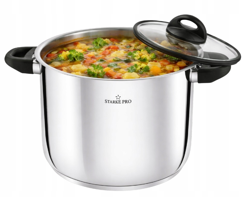 Garnek tradycyjny wysoki na indukcje z pokrywką Starke Pro Sante 8,5 l