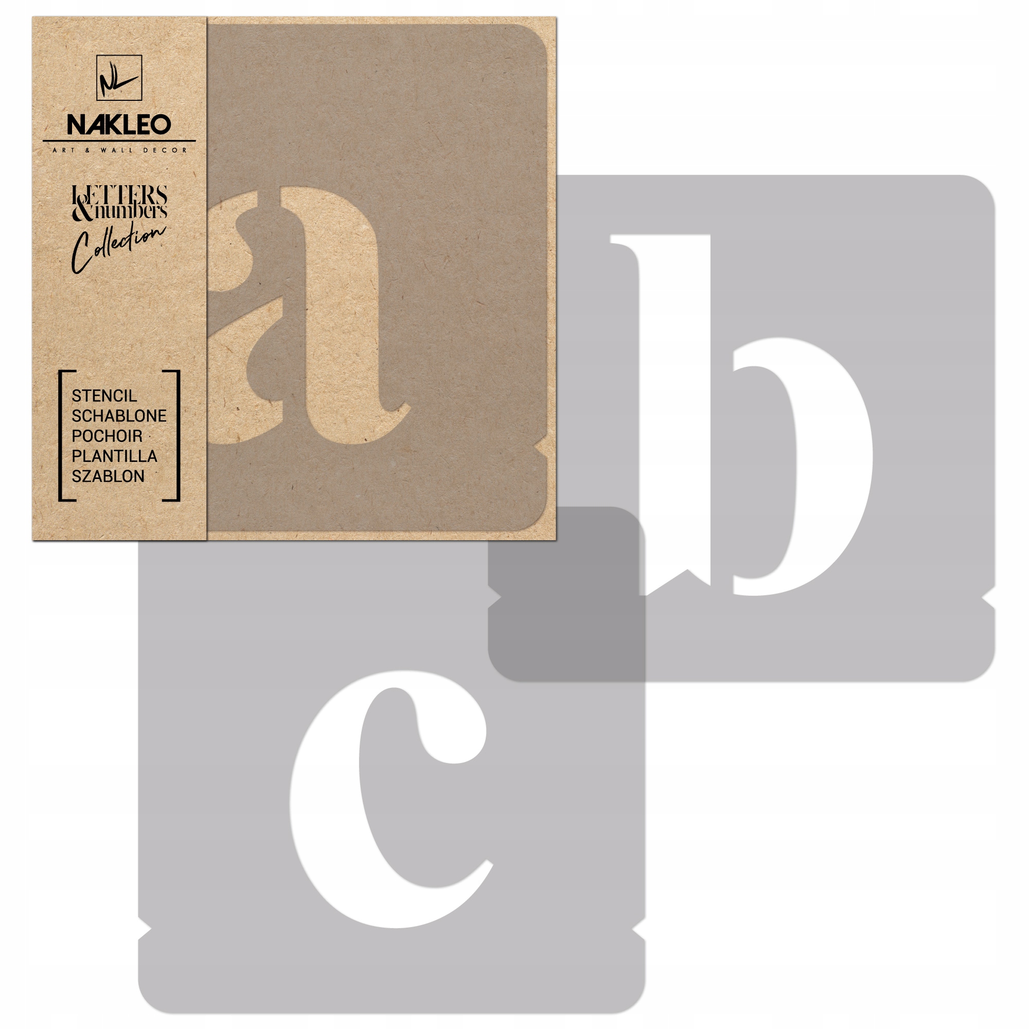 Malířské šablony Písmena a Číslice 25 cm Opakovaně Použitelné Abeceda Sada 42 ks