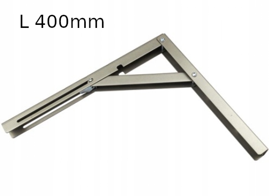

Wspornik/kątownik pod półkę, blat L400 satyna