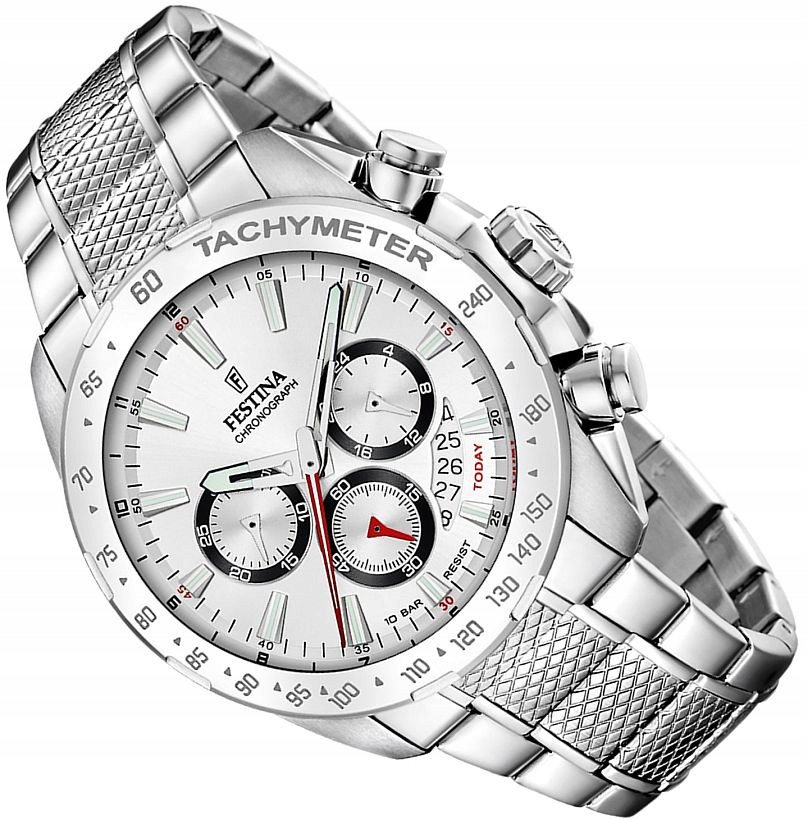 Pánské Hodinky Festina F20668/1 Módní Chrono Timeless Data WR100 Box Ø45 mm
