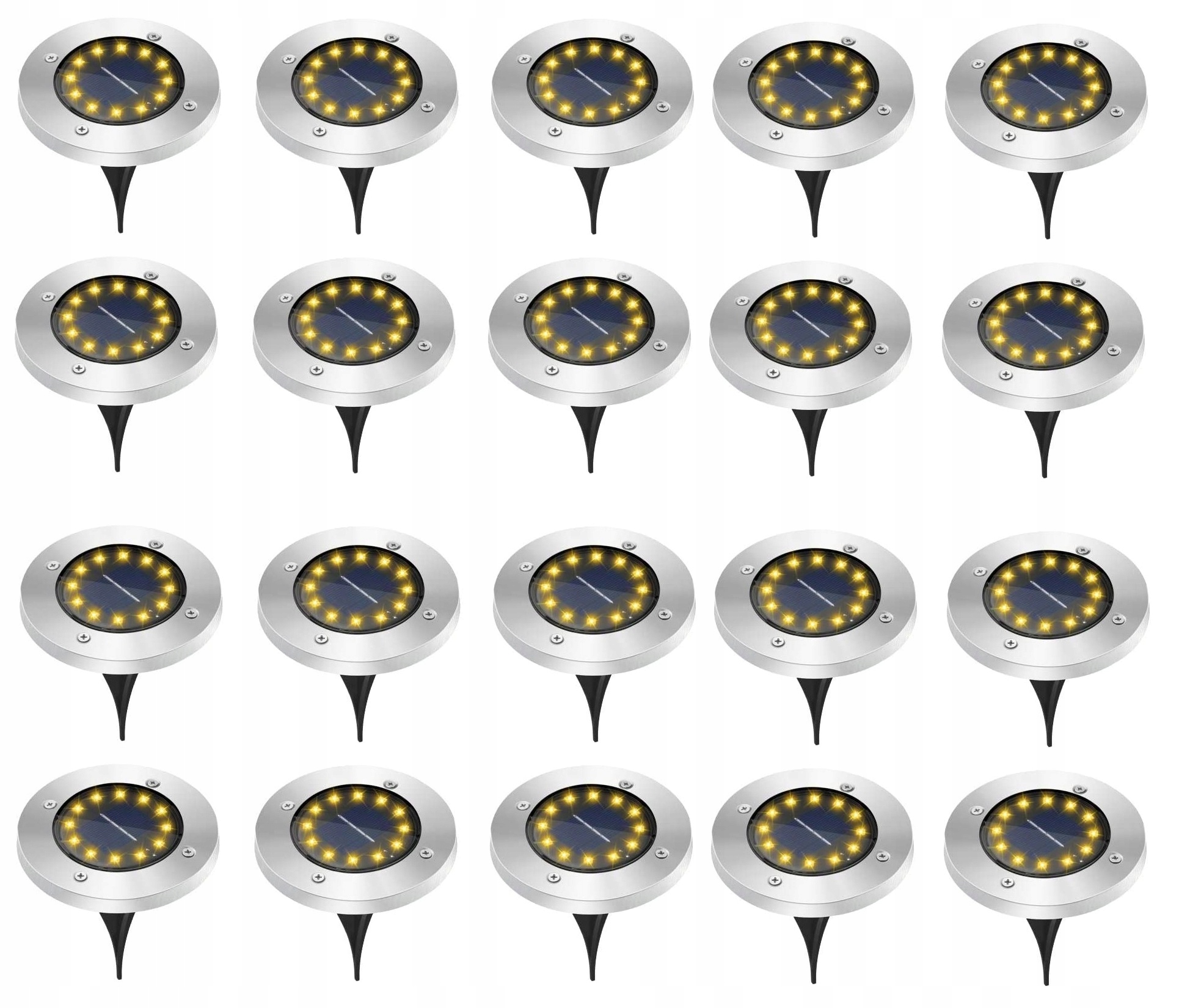 

20 X Lampki Solarne Ogrodowe Do Ogrodu Led Wbijane