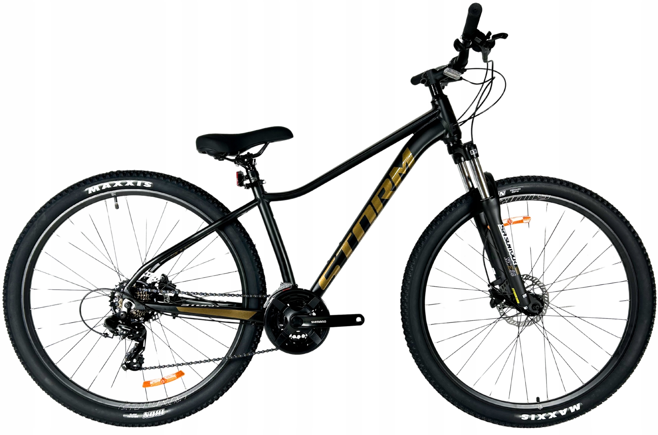 Rower Górski Mtb Storm Shark 2.0 Lady 29 rama 18 czarny mat złoty 2025