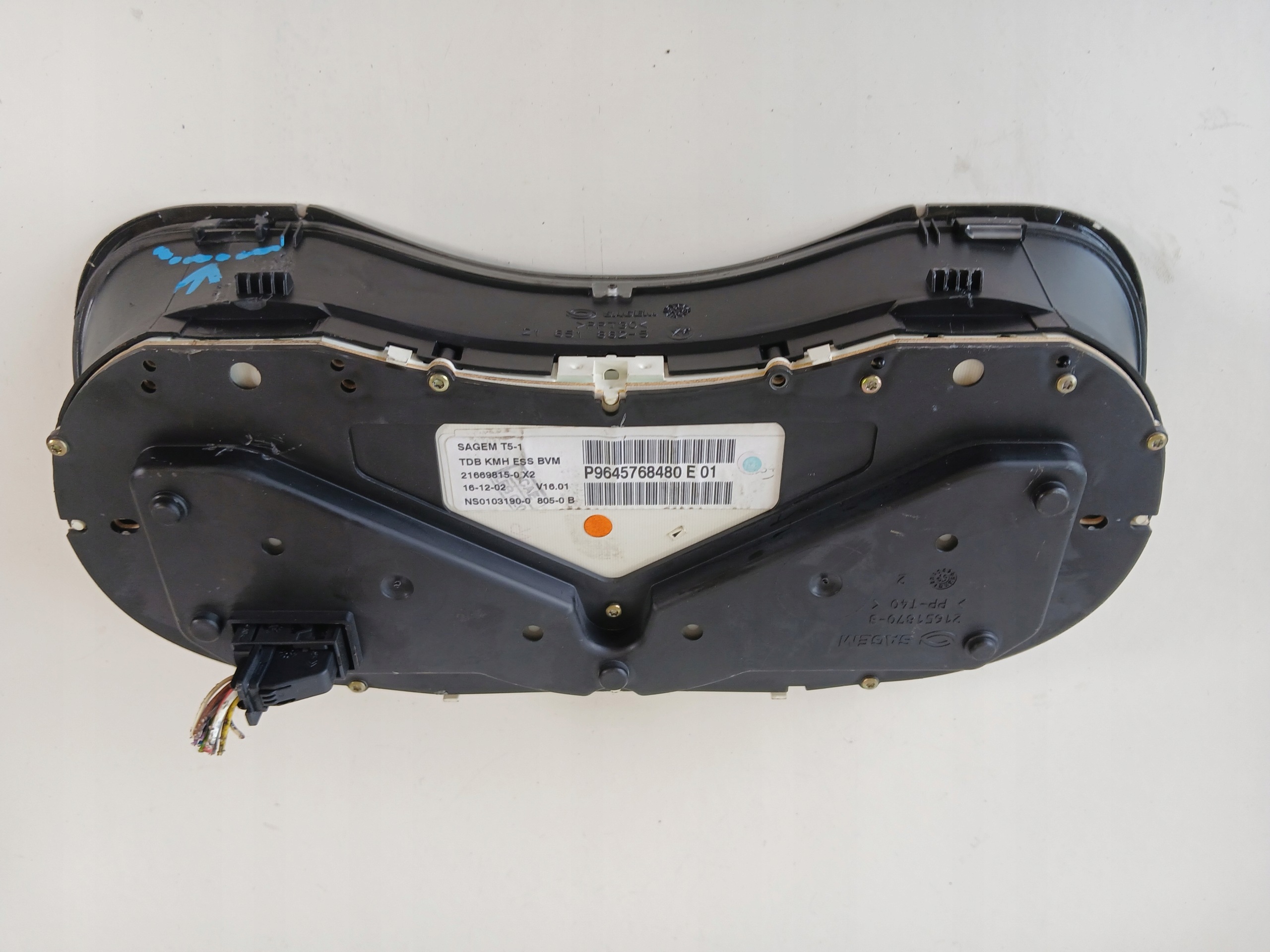 PEUGEOT 307 1.6 dials dials P9645768480E
