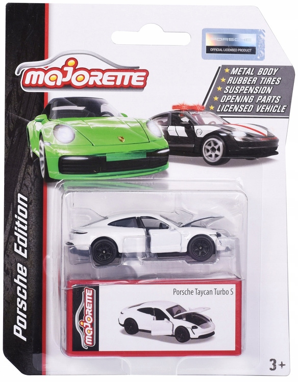 MAJORETTE Auto Deluxe Porsche Taycan Turbo White Bohater brak