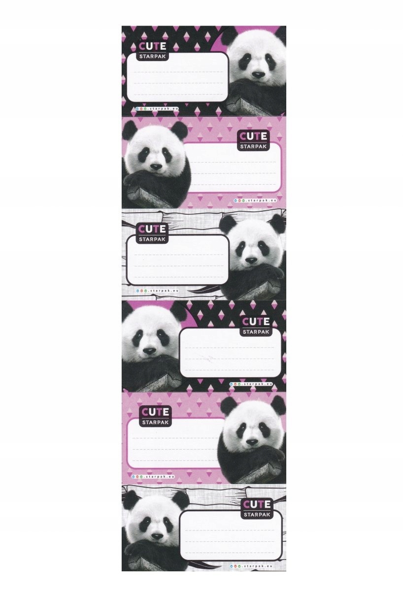 

Naklejki na zeszyt Starpak 1 szt. Panda