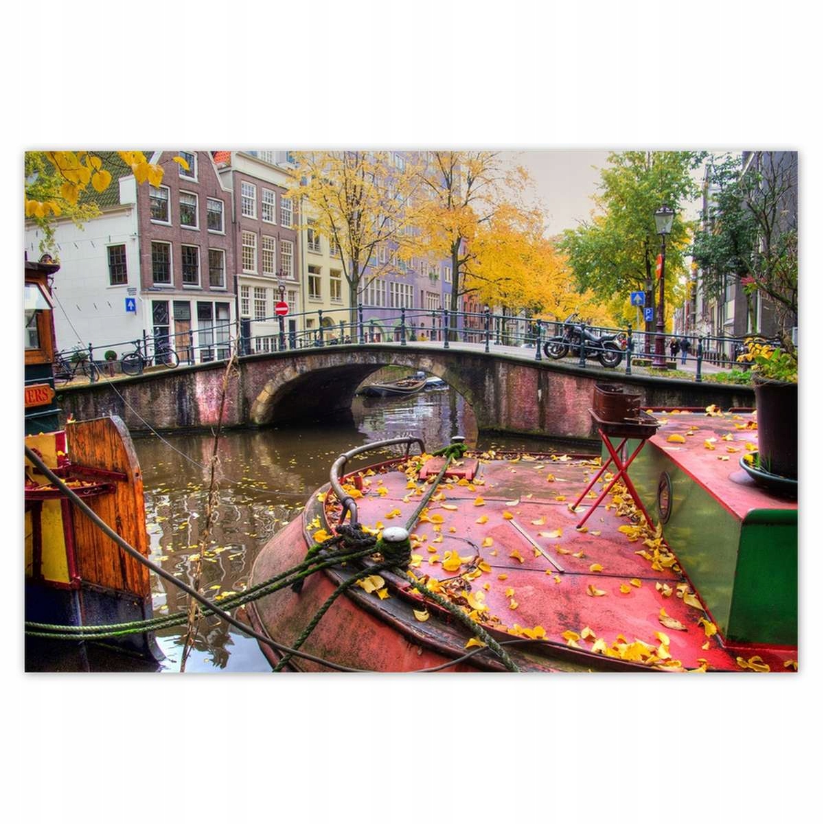 Plakáty 200x135 Růžový můstek Amsterdam