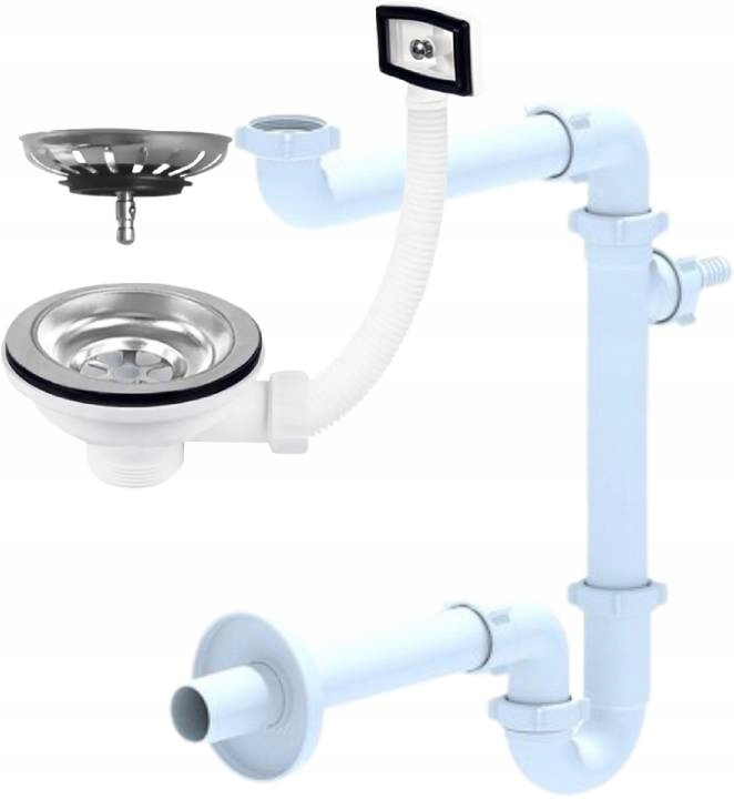 

Syfon Do Zlewu Przyścienny Manualny Jednokomorowy