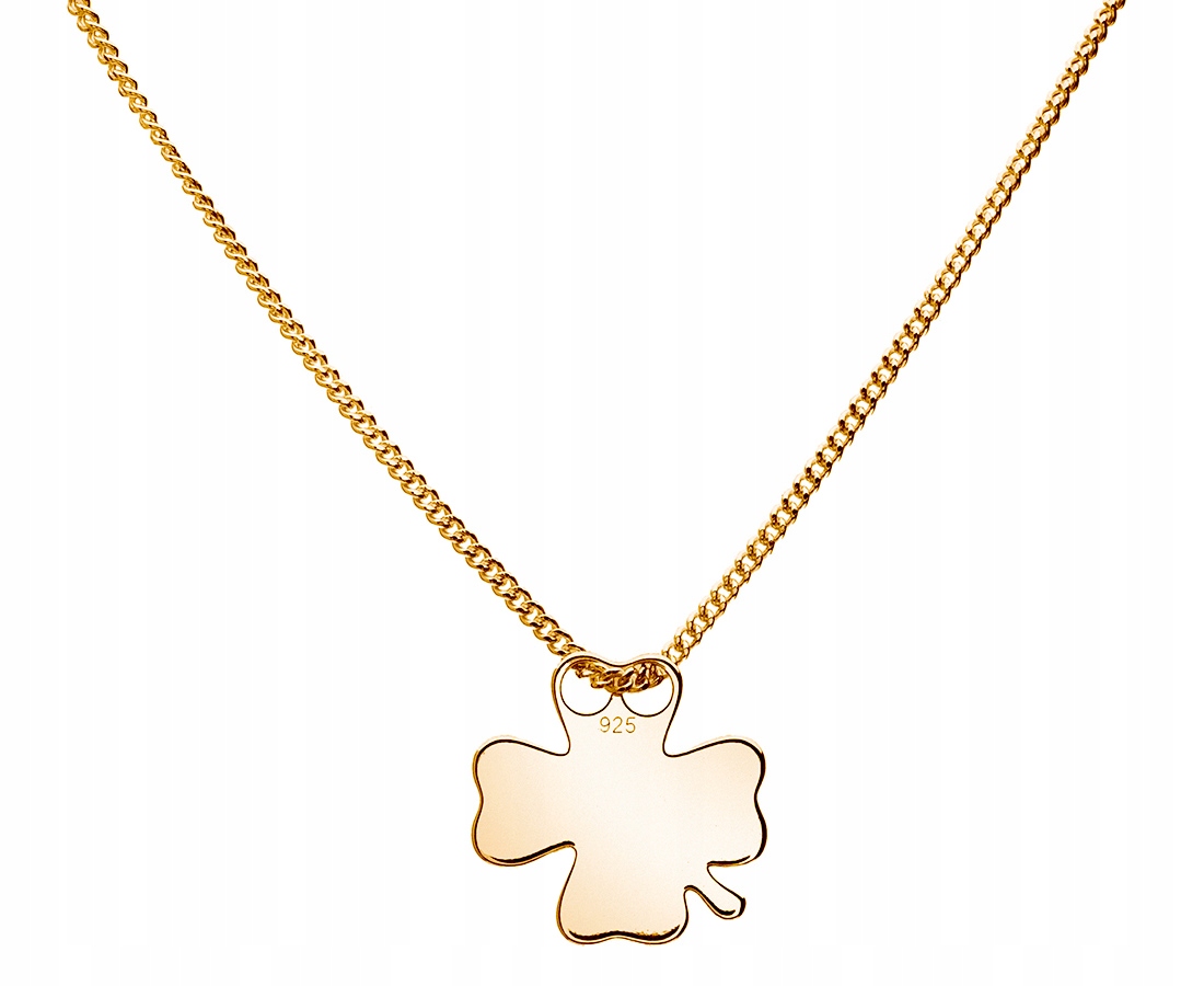 

Naszyjnik celebrytka srebro 925 24k koniczyna 42+4