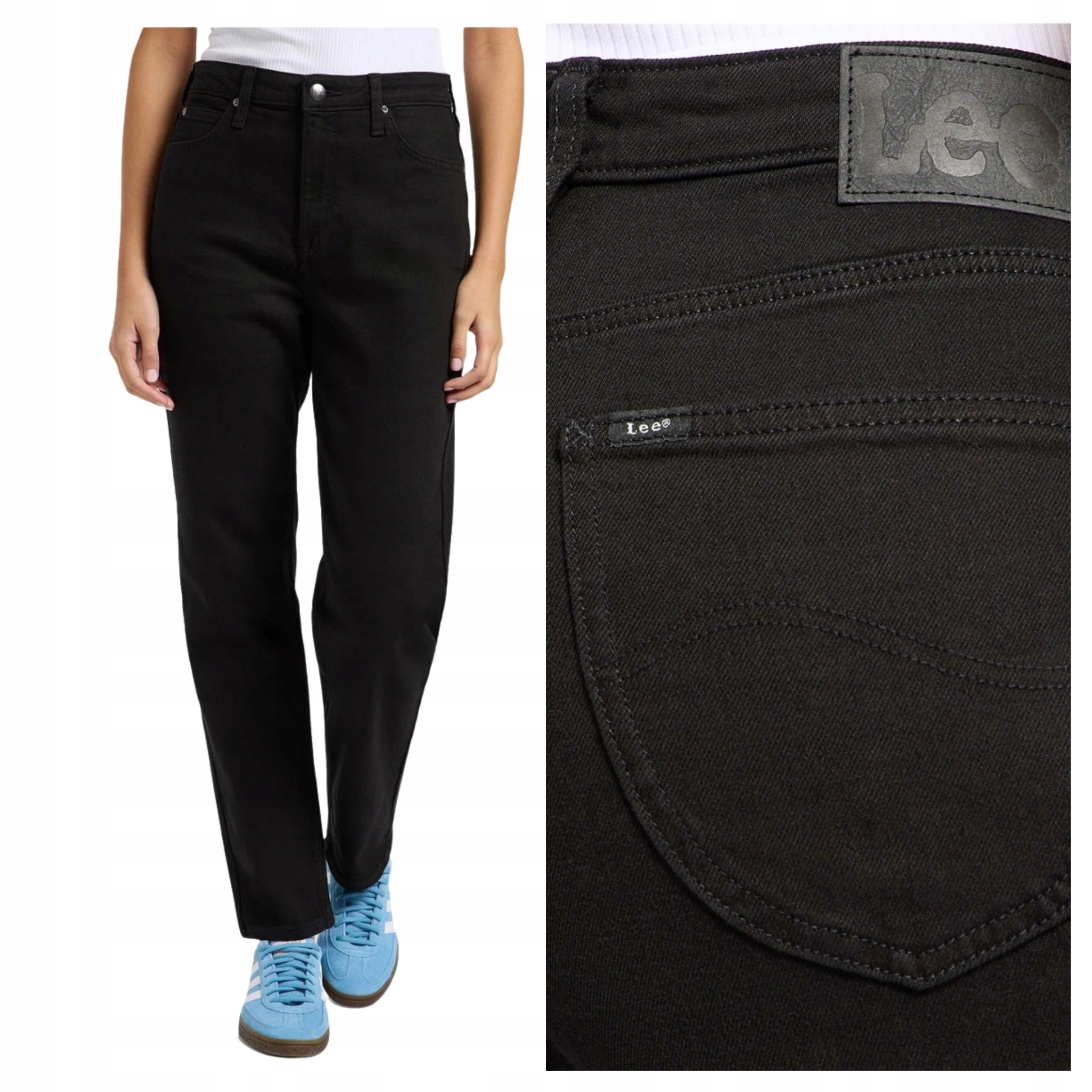 Dámské kalhoty Lee Carol Straight Fit černé Strike Off W27 L31