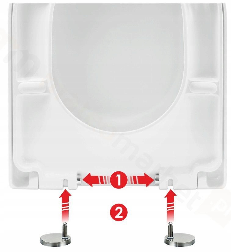 Deska sedesowa wolnoopadająca KOMPAKT Szerokość produktu 36.4 cm