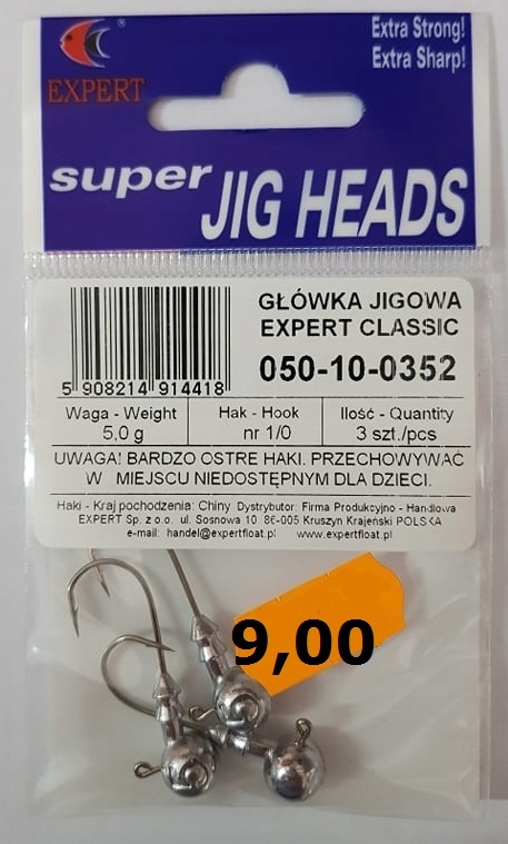 

Główka jigowa Expert Classic 5g hak nr 1/0