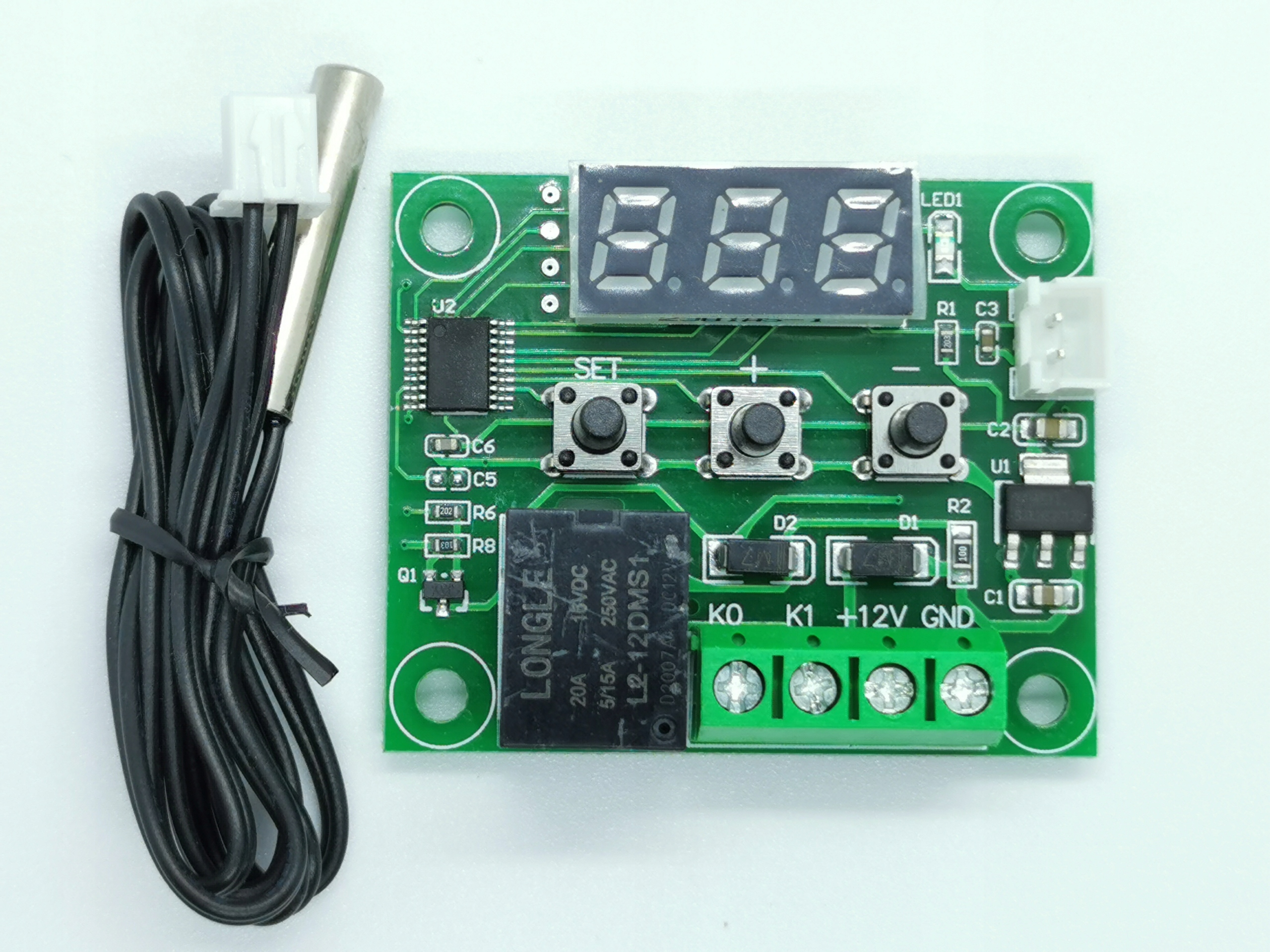 Termostat W1209 12V DC -50/+110°C czuj. temp. red Kod producenta W1209 czerwony