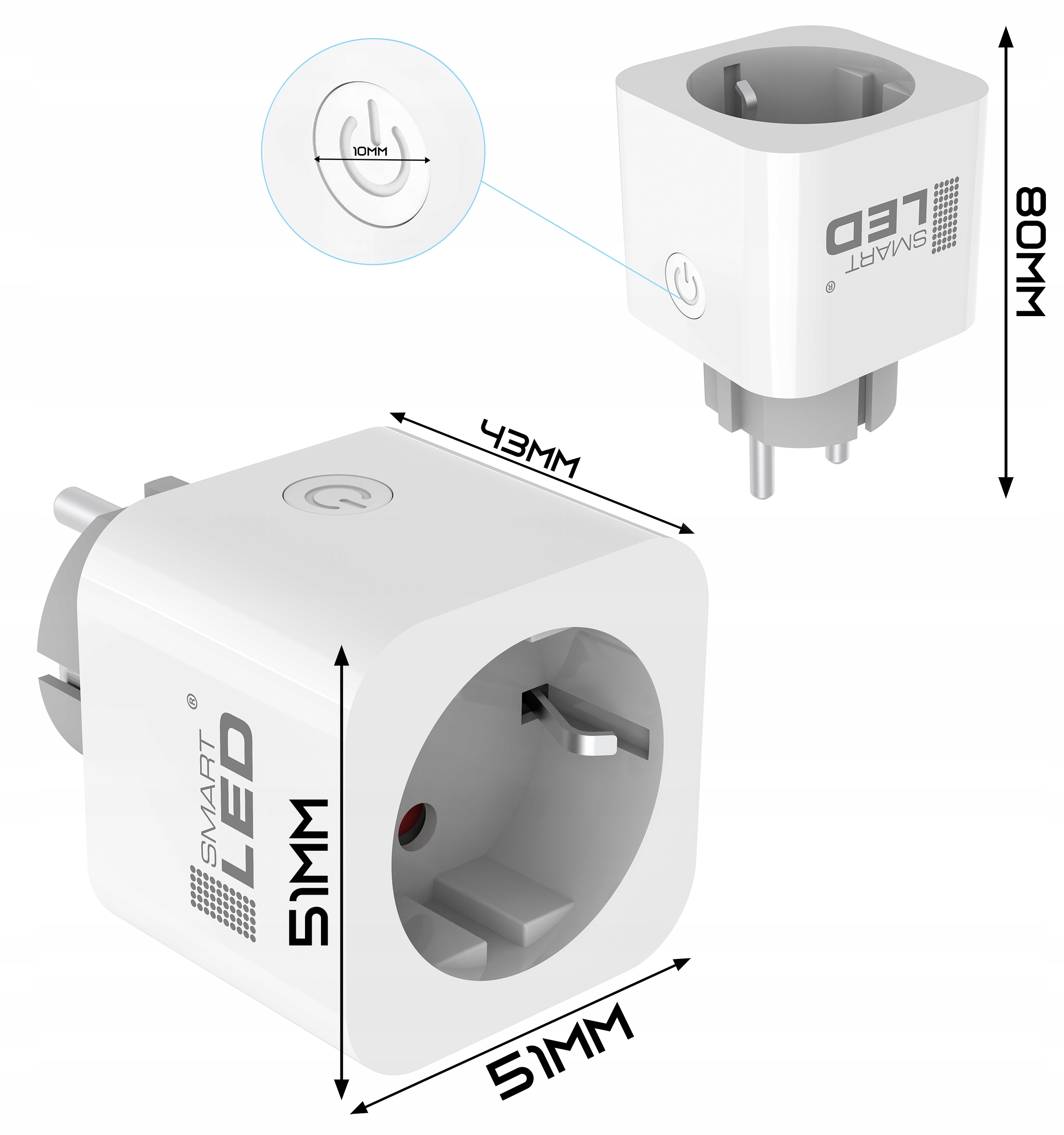 Programator czasowy smart WIFI TUYA plug watomierz Kod producenta Gniazdko smart 8040