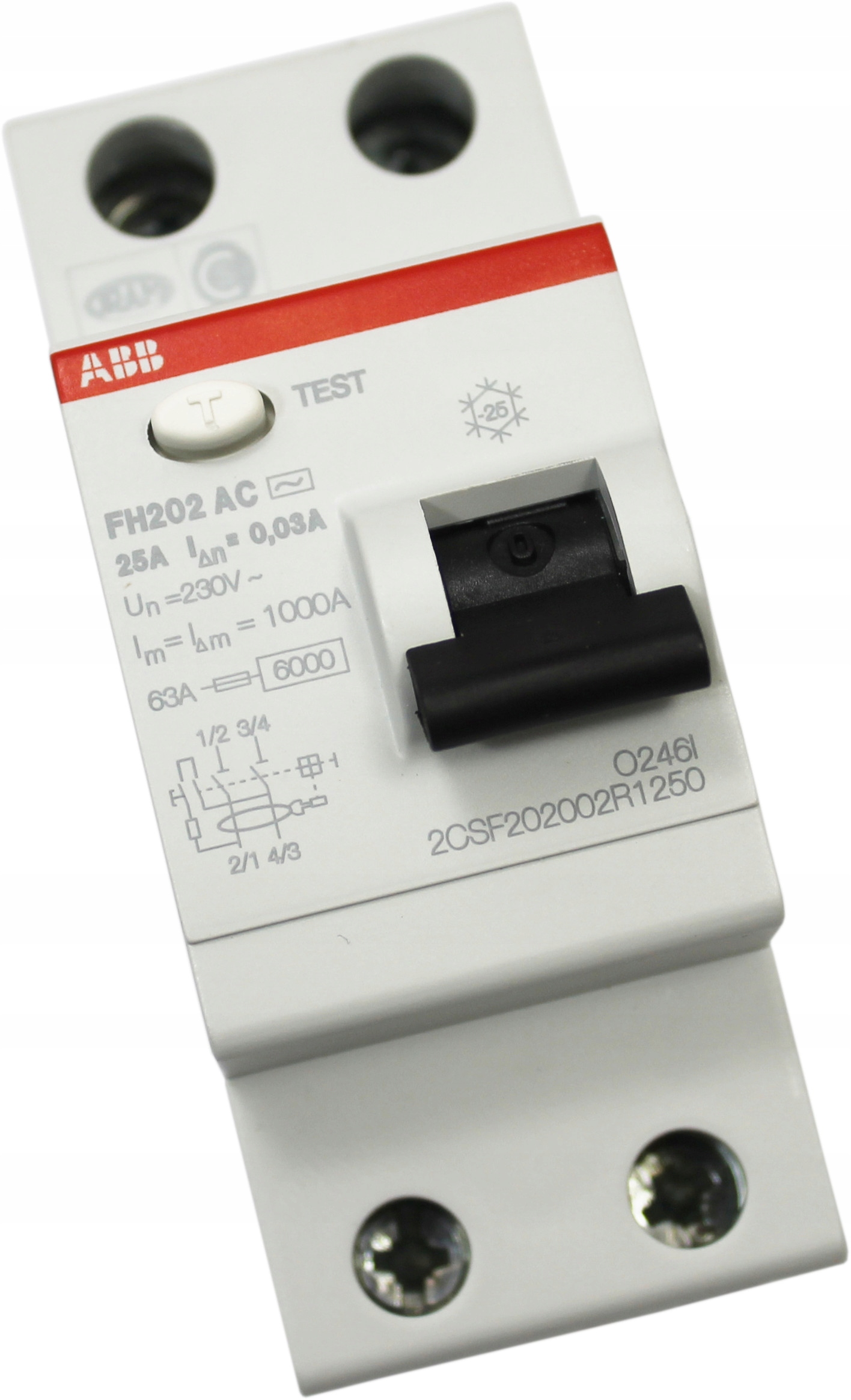 

Wyłącznik Różnicowoprądowy 2P 25A 30mA Ac Abb