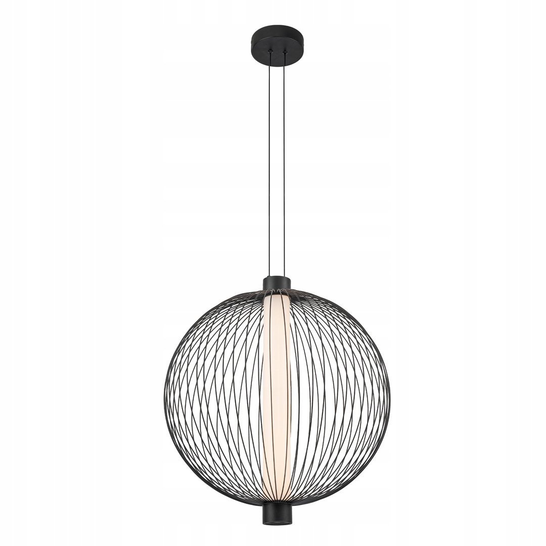 Závesná Led lampa čierna drôtená guľa Ø 54 cm do obývacej izby spálne Milagro