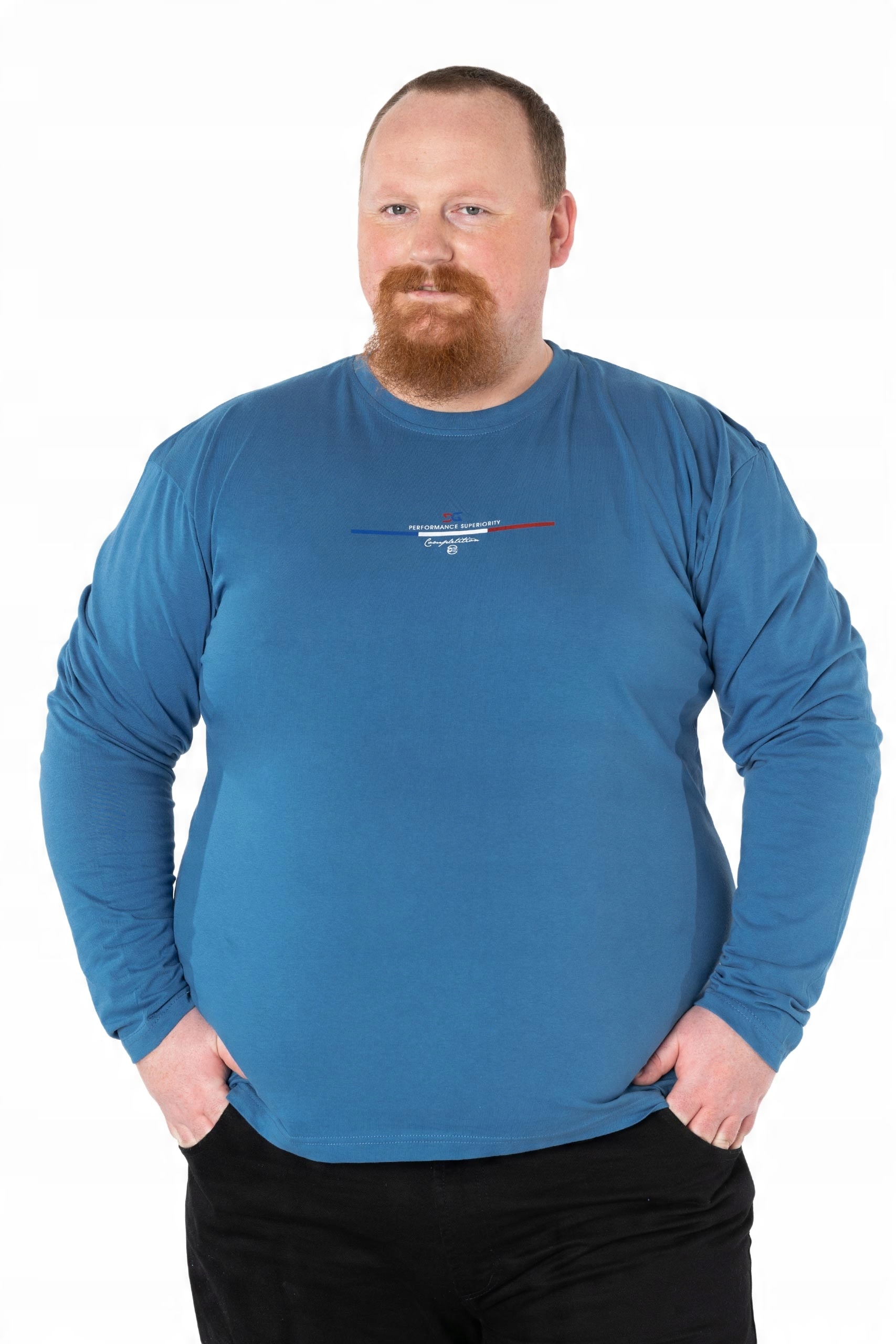 

Duża Koszulka Męska z Długim Rękawem 562-03 r 3XL
