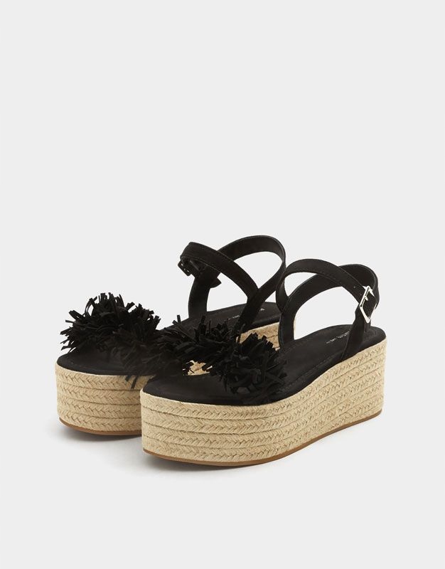 PULL&BEAR SANDAŁY ESPADRYLE NA PLATFORMIE1510