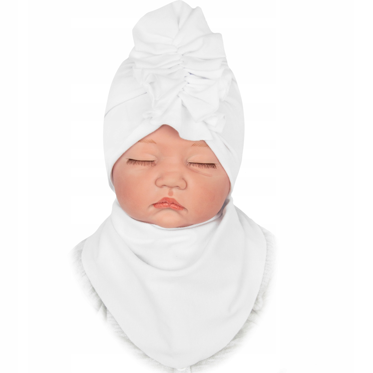 

Komplet Dziewczęcy Turban I Chustka biały 44-46