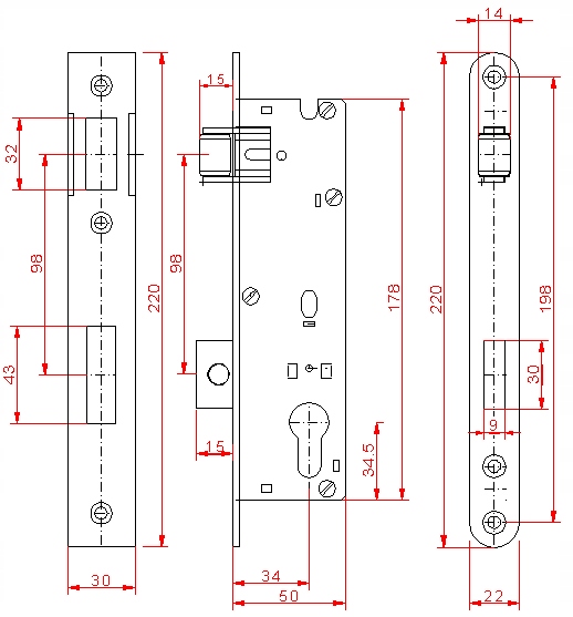 ZAMEK ZAMKI WPUSZCZANY ROLKOWY DO FURTKI BRAMKI DRZWI OCYNKOWANY Z BLACHĄ Marka Kut-Met