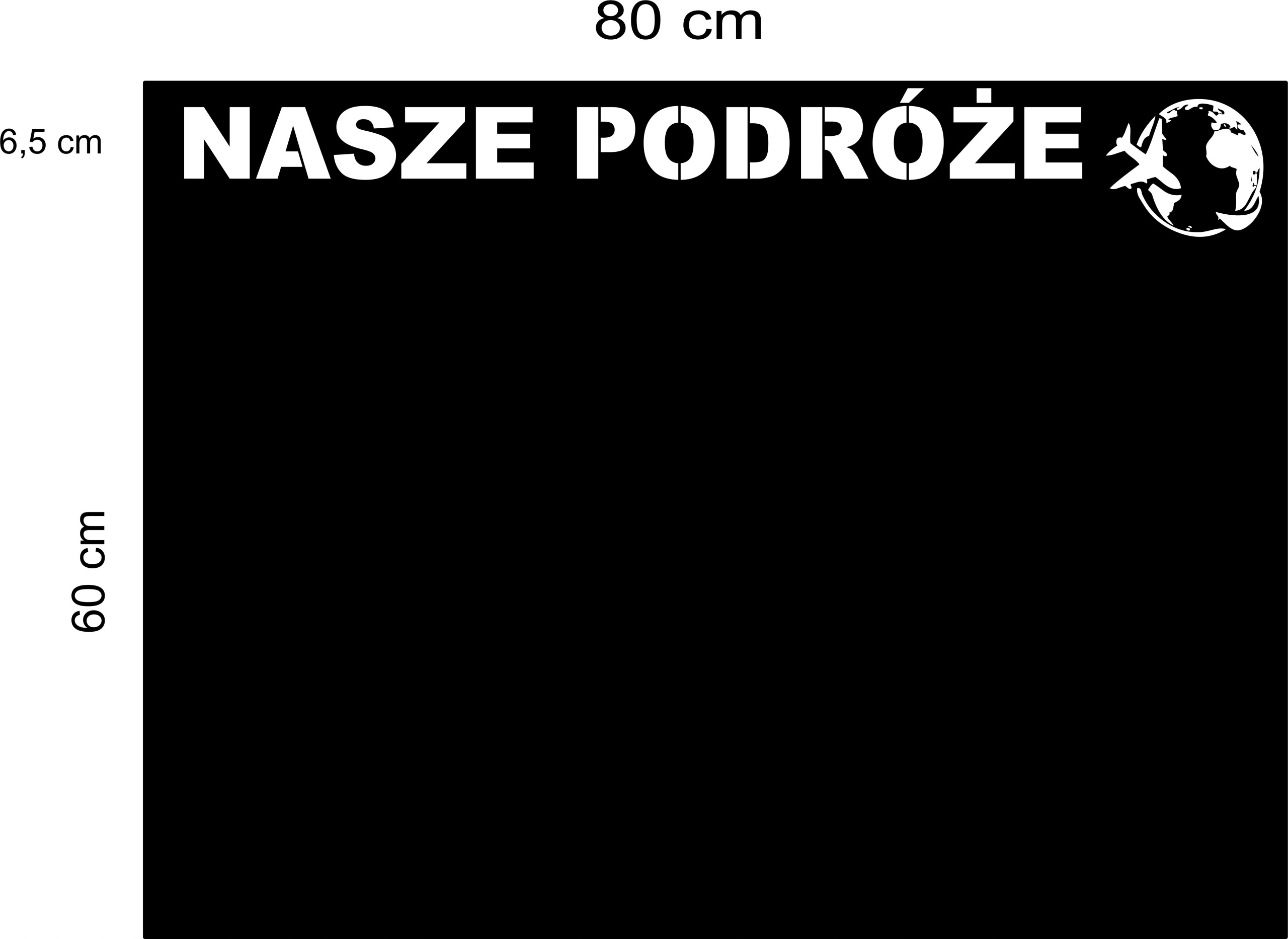Veľká magnetická tabuľa obdĺžnik Magnetická Lietadlo 80x60