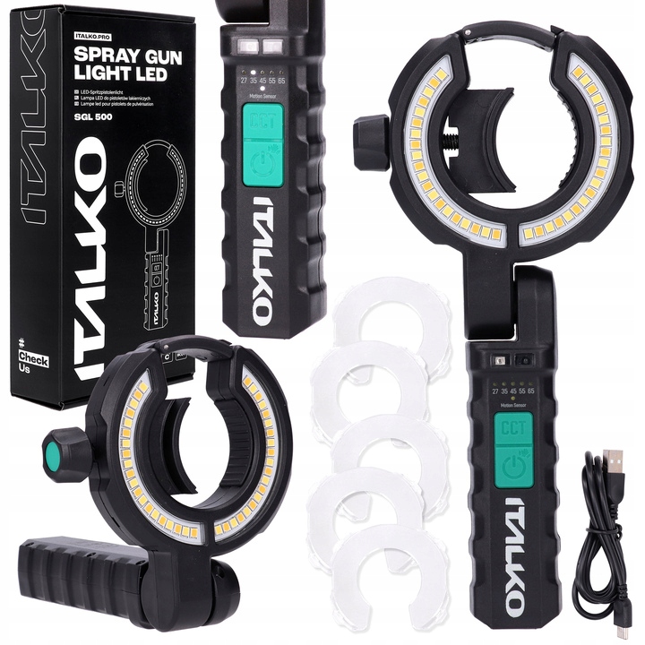 Italko Led Lampa Baterka Pre Lakovacie Pištole 5 Režimov Usb-c