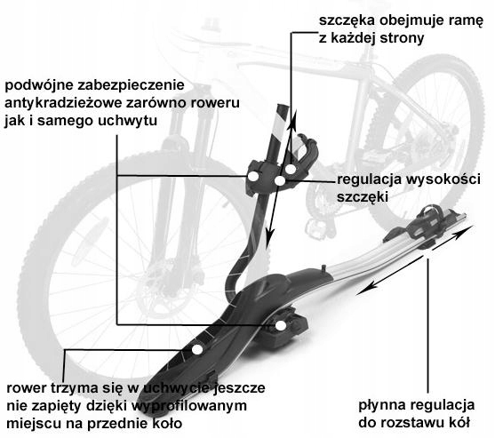 BAGAZNIK UCHWYT NA ROWER Mont Blanc Discovery PR Bicycle frame diameter 2065 mm