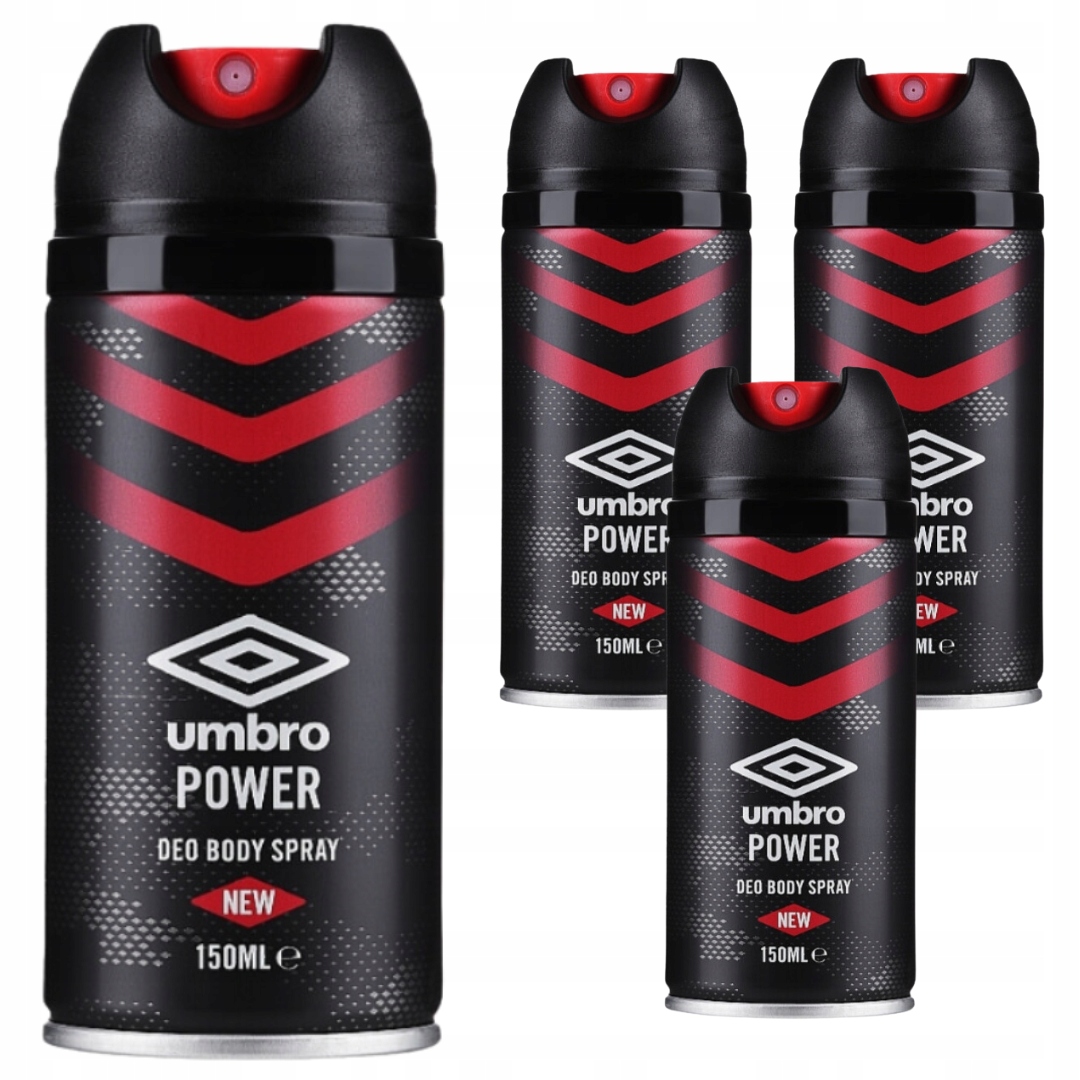 Dezodorant Spray Umbro Power Męski Dla Mężczyzn Długotrwała Świeżość x4