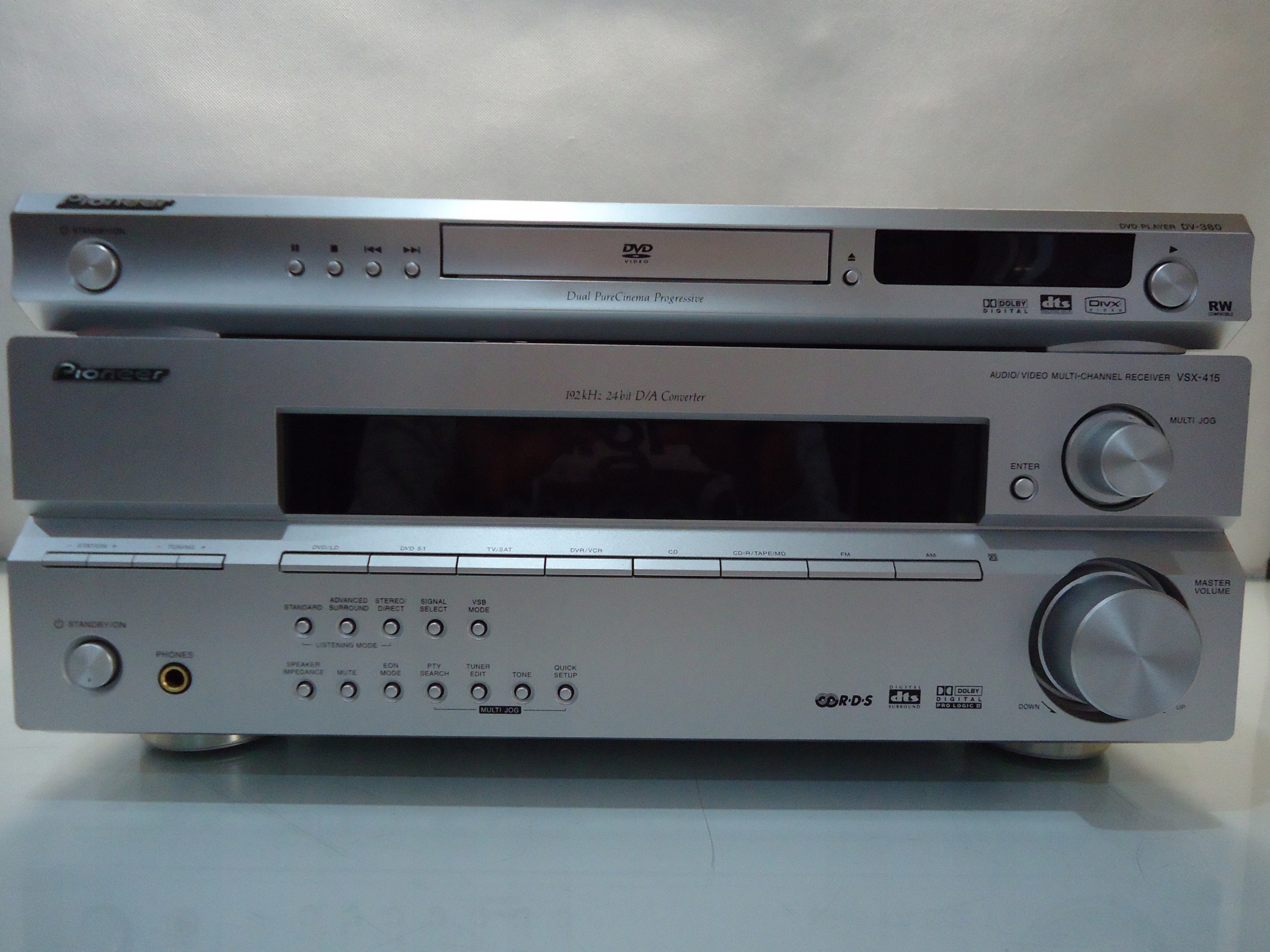 AMPLITUNER PIONEER VSX-415-S+DVD DV-380-S +PAPIERY Marka Pioneer