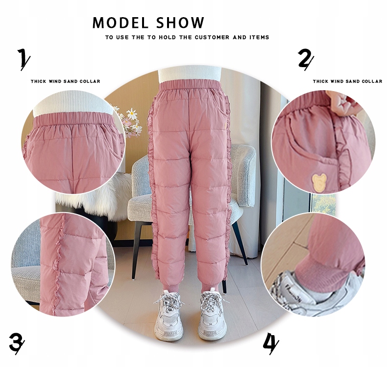 CIEPŁE GRUBE SPODNIE DRESOWE OCIEPLANE JOGGERY zimowe pikowane dziecięce Szerokość w pasie 24 cm