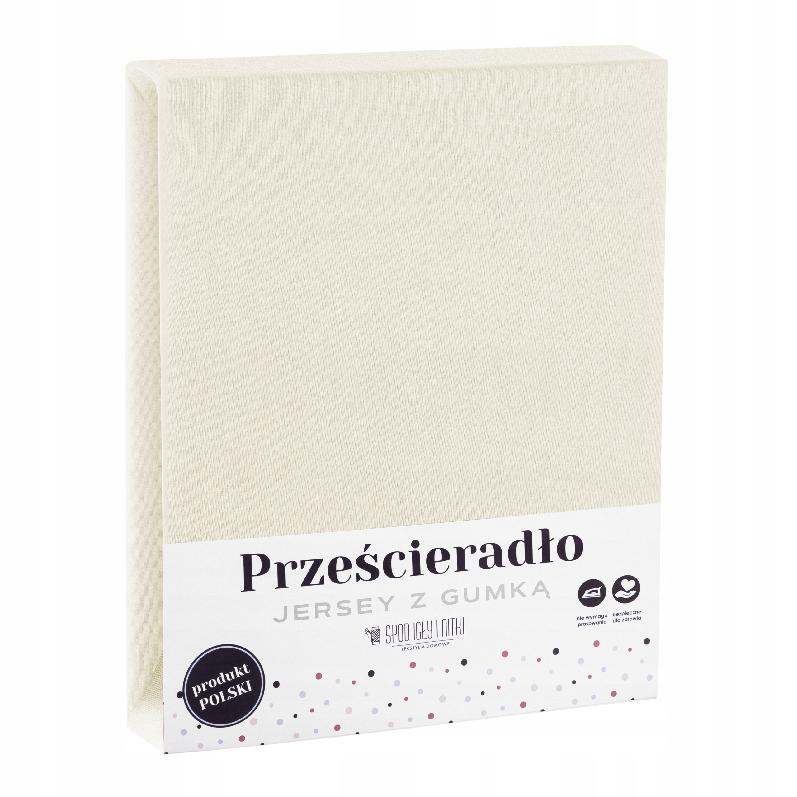

Kremowe Prześcieradło Jersey 180x200 Z Gumką Eko