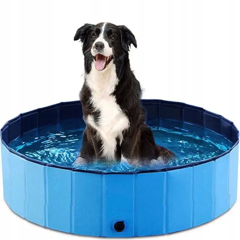 Levně Velký Zahradní Bazén Pro Psa Zvířata K Ochlazení Mytí Skládací 120 x 30 cm