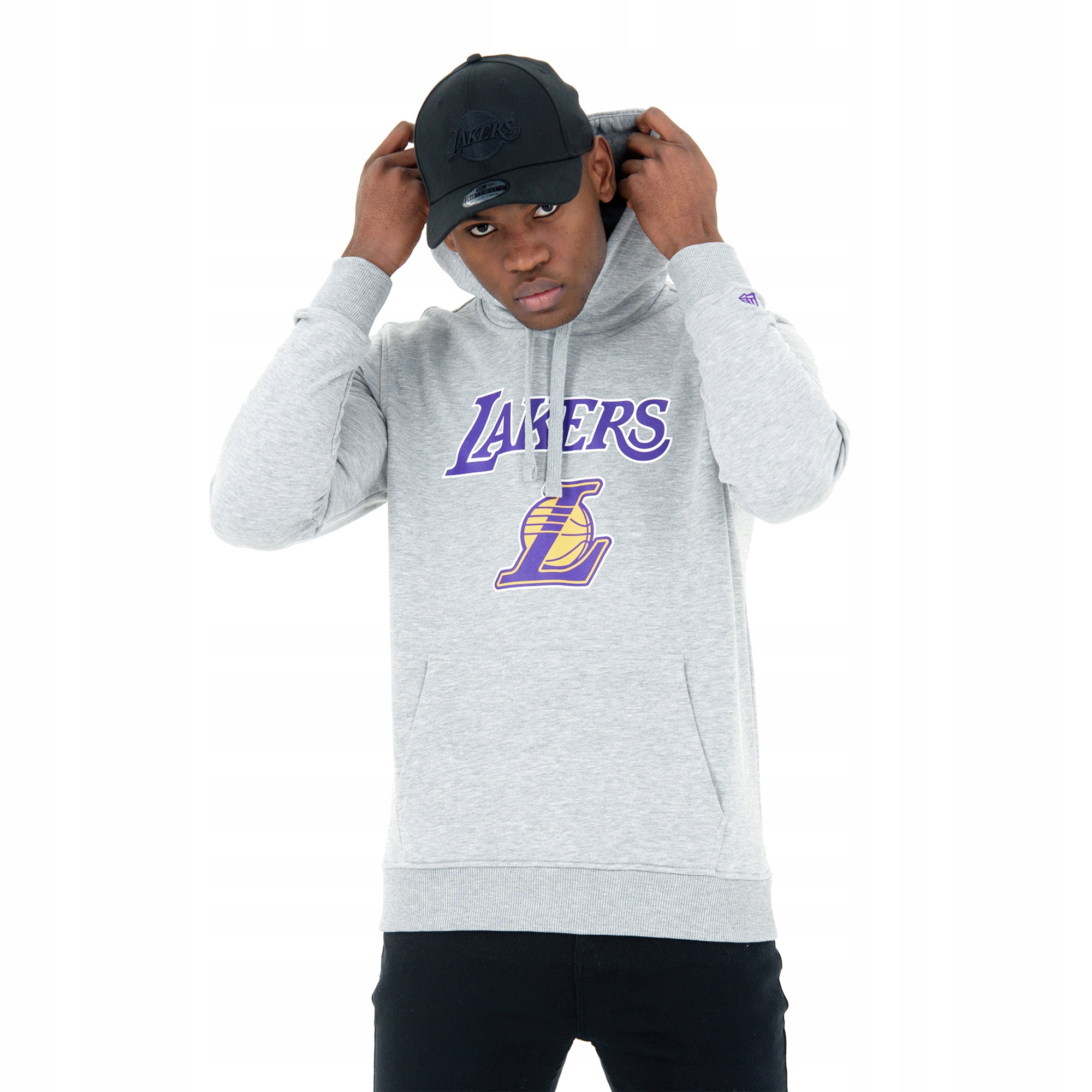 Bluza męska New Era NBA Regular Hoody Los Angeles Lakers grey med XL
