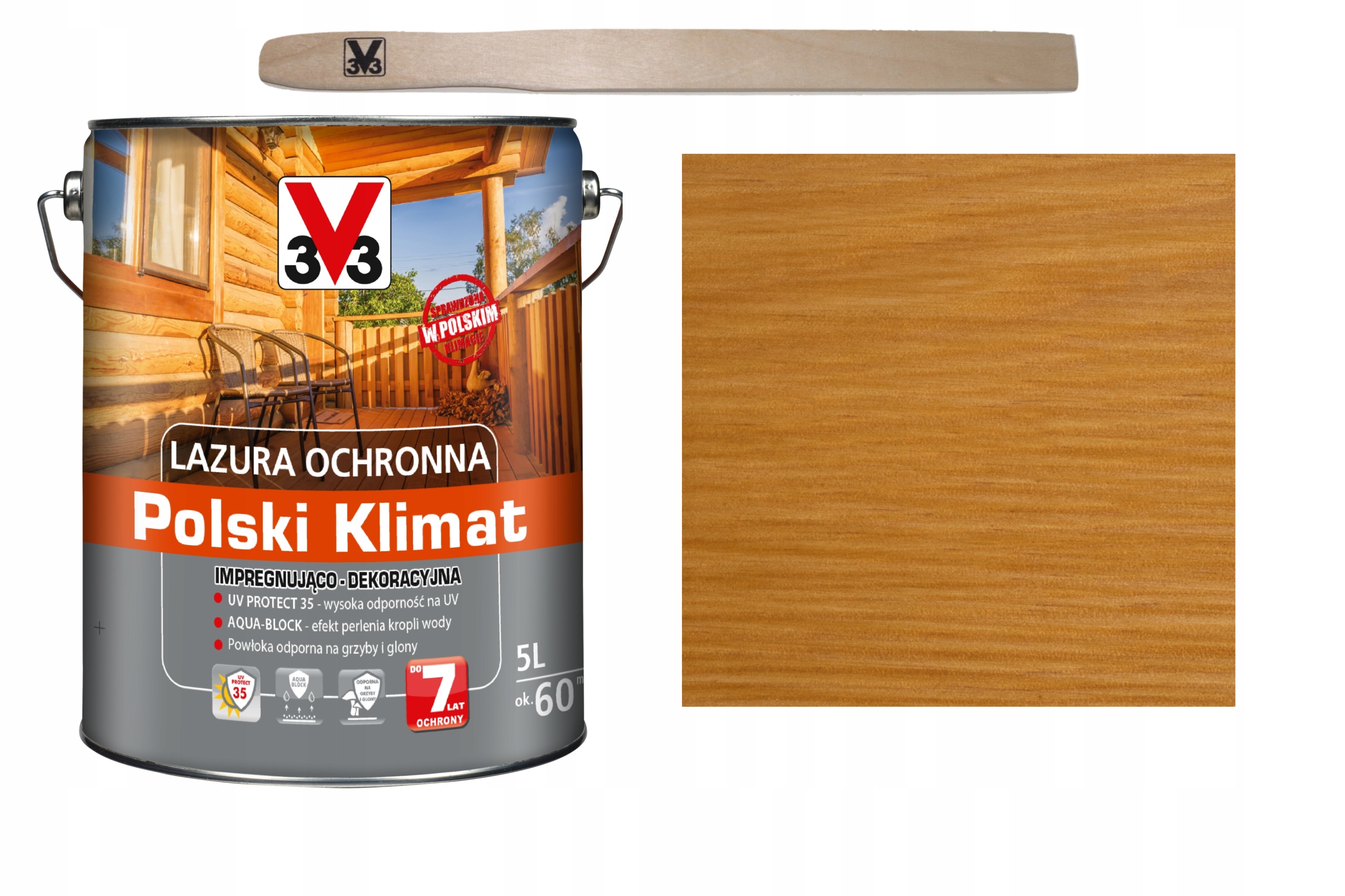 

Lazura V33 Polski Klimat 7 lat Sosna Skandynaw. 5L