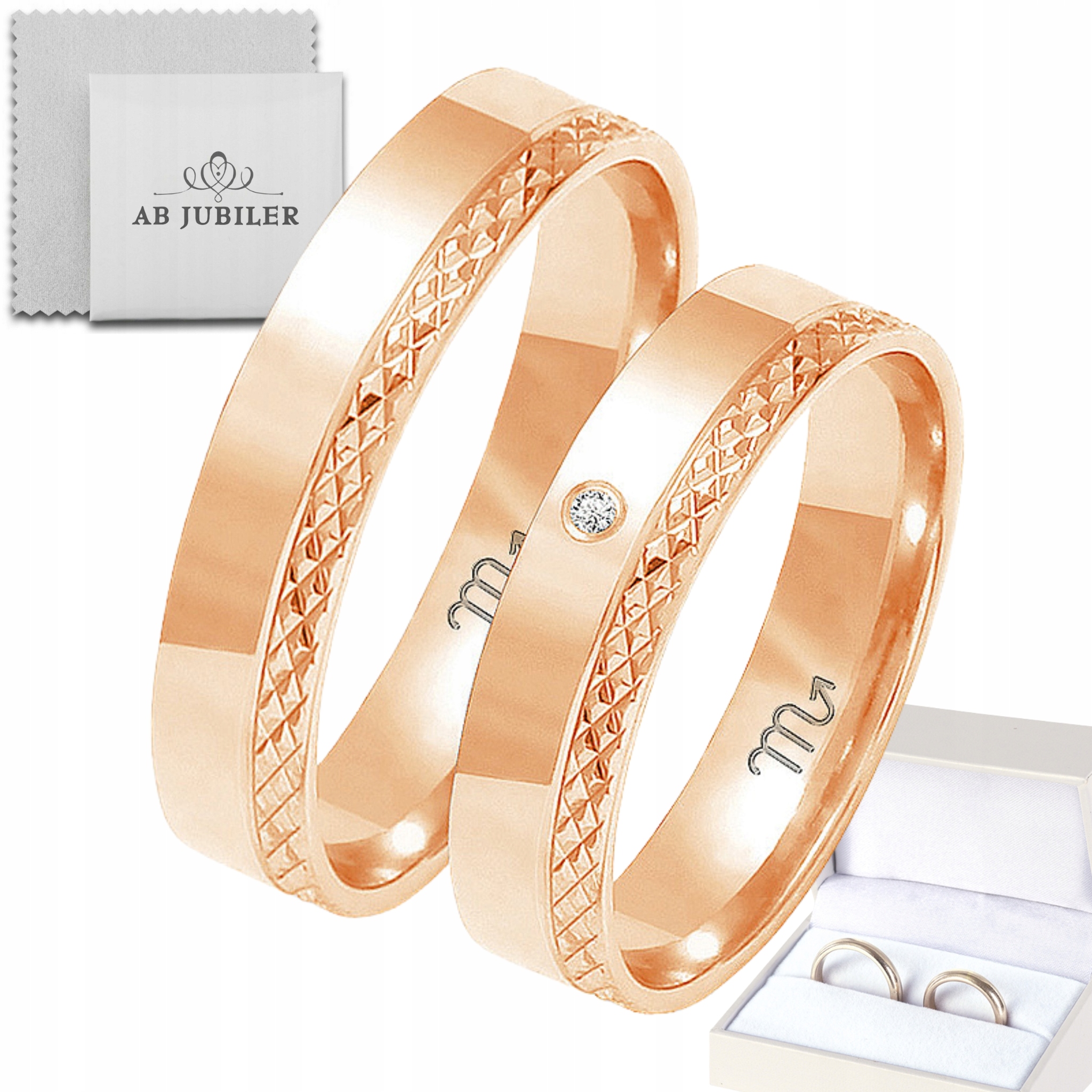 Zlaté Bezešvé prsteny Růžové Ryzost 585 OE-199C