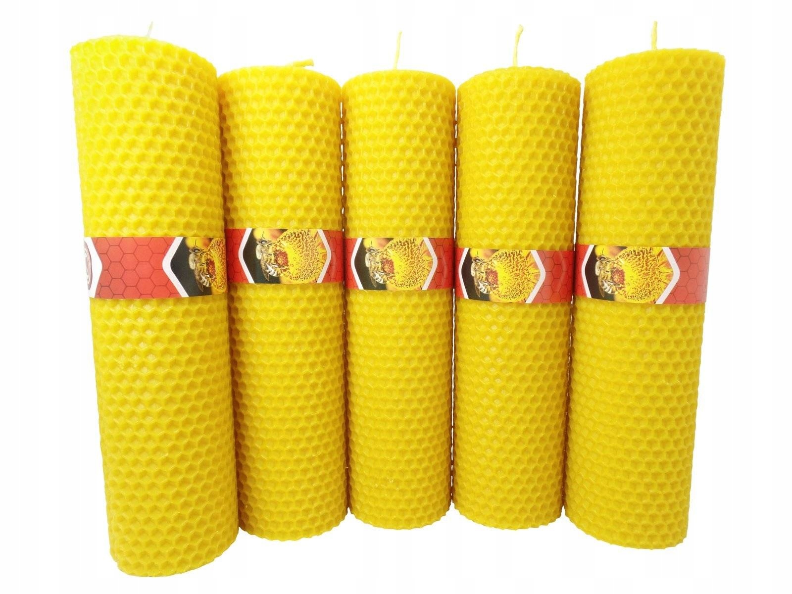 Sada Sviečok päť sviečok z včelieho vosku