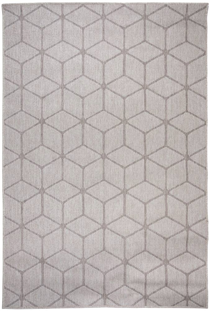 Koberec s hexagonovým vzorem, šedý, 120 x 160 cm