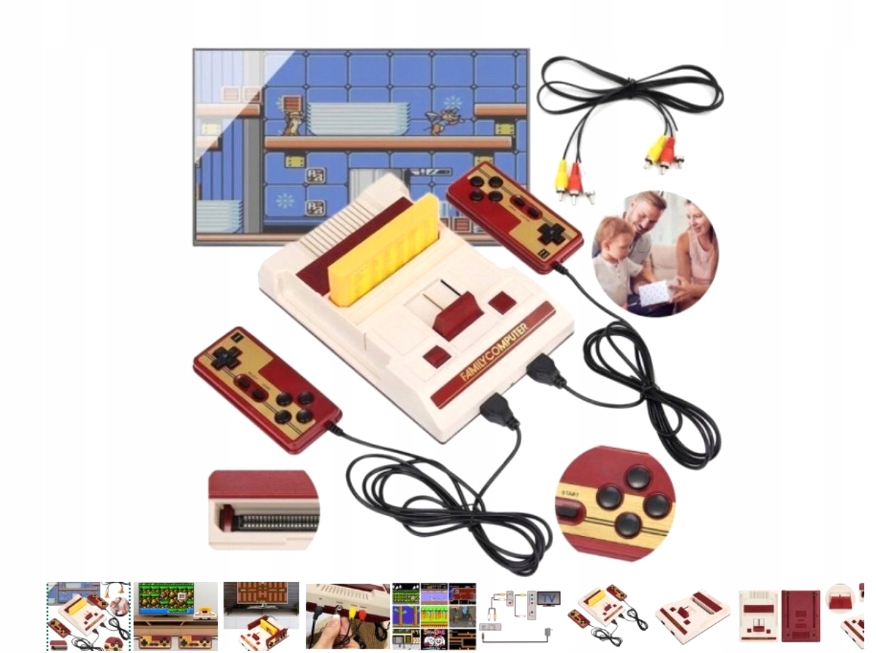 Konsola retro Pegasus plus kartridż 632 gry Mario