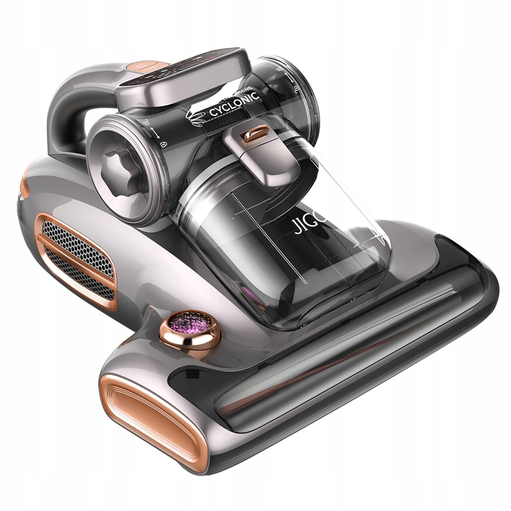 Odkurzacz ręczny do materacy 0.5L 15KPa Jigoo T600 99,99% roztoczy, szary