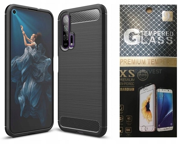 

Karbon Etui Carbon do Huawei Nova 5T Szkło