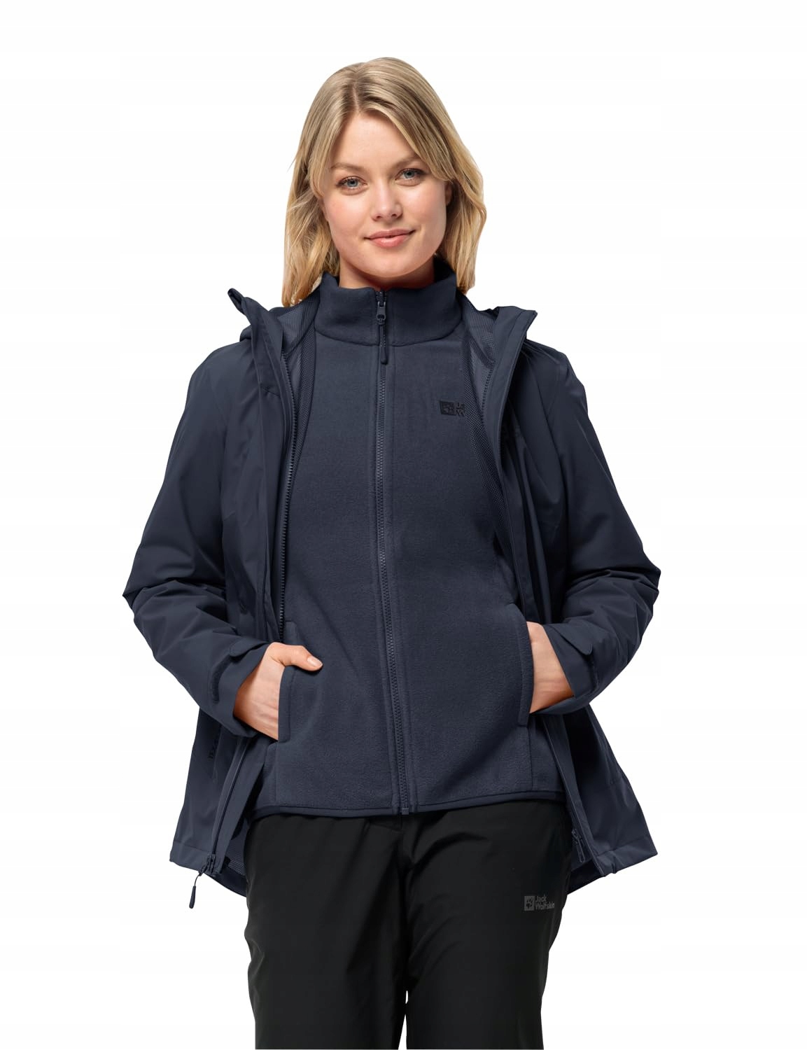 Jack Wolfskin Moonrise 3IN1 Jkt W Kurtka Outdoorowa Damska L Niebieska