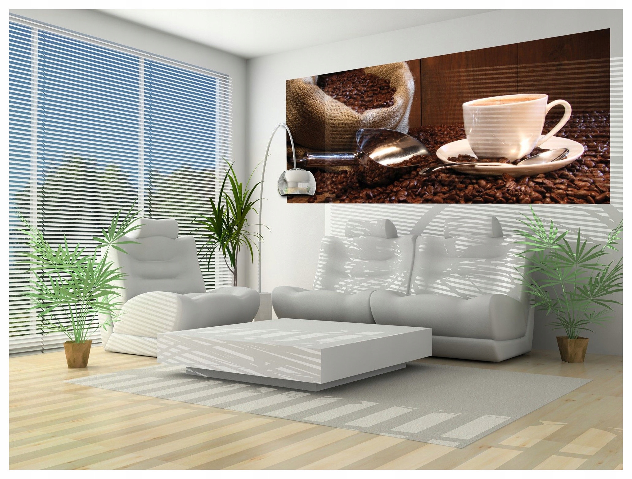 Vliesová fototapeta Aroma Kávy Zrnková šálek ráno 250x104 lepidlo