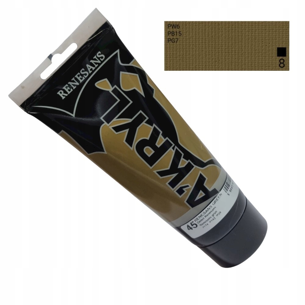 Farba akrylowa 200ml, zieleń, Renesans, NR 45