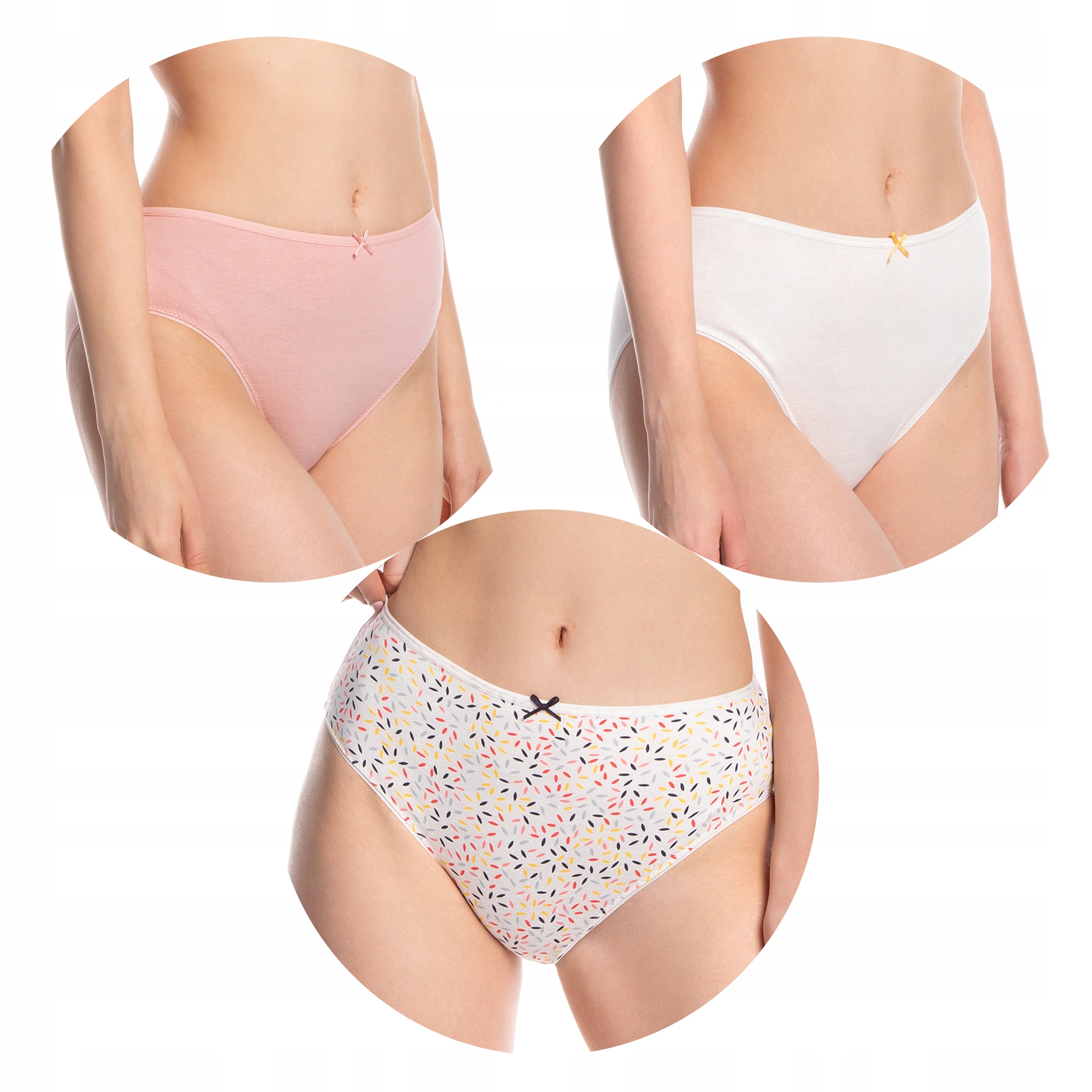 LAMA MAJTKI BAWEŁNIANE FIGI DAMSKIE 3-PAK roz. XL