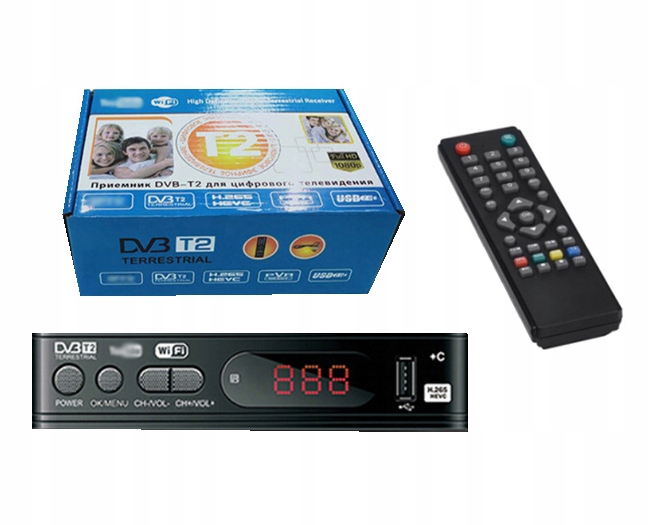 

Dekoder Tuner Tv Naziemnej Hd DVB-T2 H.265+HDMI