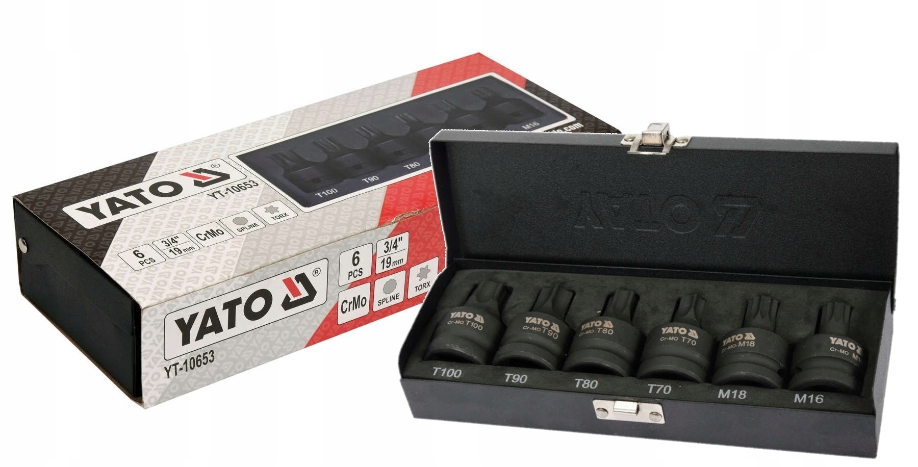 NASADKI UDAROWE TRZPIENIOWE TORX SPLINE 6 SZT YATO